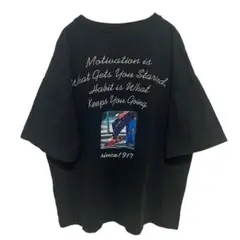 コンバース 刺繍ロゴ プリント 半袖Tシャツ ブラック M 古着 男女兼用 綿