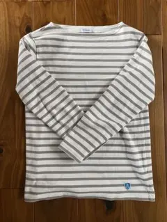 オーシバル ORCIVAL COTTON フレンチバスクシャツ ボーダー グレー