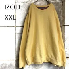 IZOD イエロー 無地スウェットシャツ XXL ビッグシルエット　USA古着