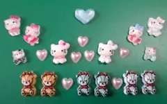 ※ネイルパーツ キティ くま ハート セットC-93