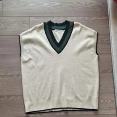 Vネック ニットベスト