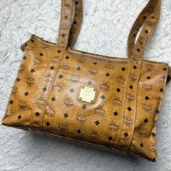 MCM エムシーエム 本革 レザー モノグラム トートバッグ ブラウンのサムネイル