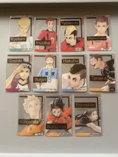 ハイキュー 箔押しクリアカード まとめ売り 11枚