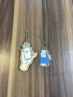 ご当地キーホルダー 2点セット 能登ミルク 牛乳瓶 レトロ お土産