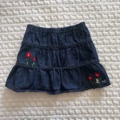 ミキハウス　デニムスカート 90