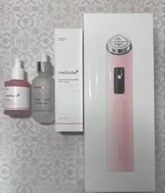 1度もしくは数回使用】 メディキューブ 美顔器 PDRNピンク 4点セット