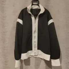 スポーティ ジップアップジャケット ブラック/ホワイト