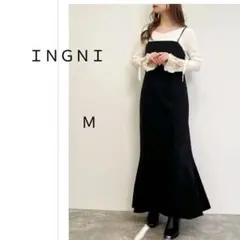 INGNI　マーメイドキャミワンピース　ロングワンピース　M　ブラック
