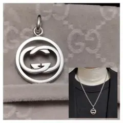 GUCCI ネックレス トップ GG ロゴ ペンダント インターロッキングG