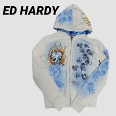 エドハーディー EDHARDY スカル ジップアップパーカー 平成ギャル y2k