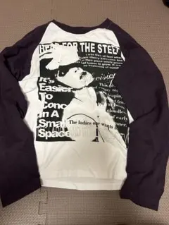 グラフィックプリント長袖カットソー