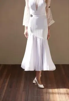 社交ダンス衣装　ダンスウェア　ダンススカート　dancequeen 白