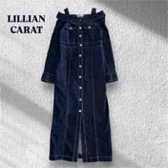 5【美品】リリアンカラット　オフショルダー　デニムワンピース