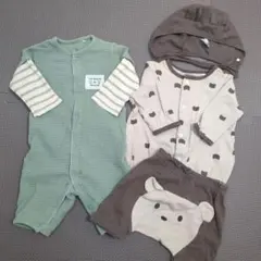 ベビー服 ロンパース カバーオール 2点セット