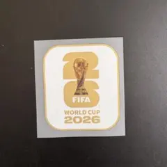 ワールドカップ W杯 2026 北中米 スリーブ パッチ ゴールド×ホワイト
