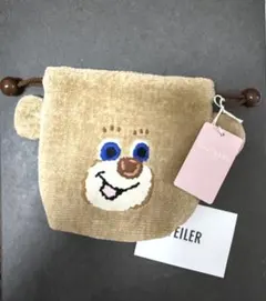 フェイラー　ドアップテディ　耳付き巾着