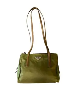 【美品】PRADA プラダ ナイロン トートバッグ ショルダーバッグ カーキ