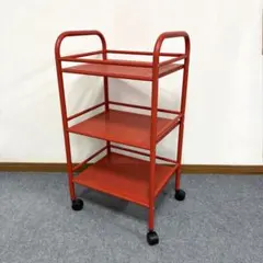 廃盤品 IKEA イケア 3段 ワゴン DRAGGAN キャスター付　赤 レッドのサムネイル