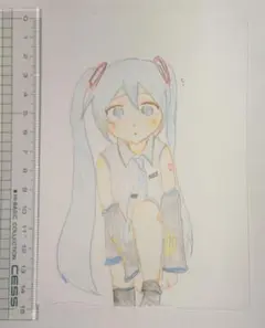 手描きイラスト 初音ミク