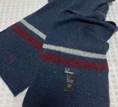 FRED PERRY ネイビー ストライプマフラー