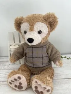 トレーナー ボアチェック☆ダッフィーS シェリーメイS☆ハンドメイド 洋服