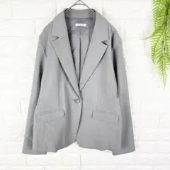 グラシア ハニーズ【L】長袖テーラードジャケット グレー 薄手 フォーマル