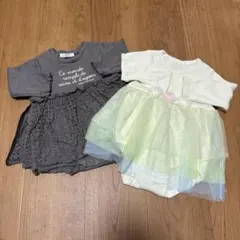 bebe reduction バースデイ ロンパース セット 80サイズ