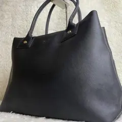 【良品】agnès b. アニエスベー トートバッグ レザー ブラック A4収納