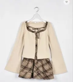 evelyn チェックカットセットアップ