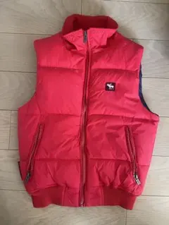 最終価格　Abercrombie 赤 ダウンベスト