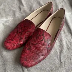 ZARA パンプス フラットシューズ パイソン柄