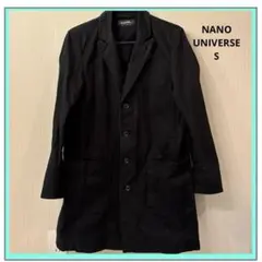 ●黒チェスターコート●ナノユニバースファーストフロア●メンズSサイズ●即購入OK