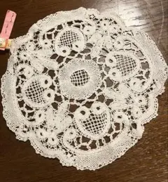 色糸Vintageフィレレース　生成り　円形　フリークロス Amazon.co.jp: フィレレース丸 テーブルクロス 刺繍レース 花柄