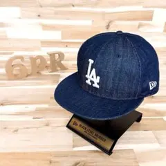 激レア【ニューエラ×ドジャース】インディゴ デニム LA キャップ 紺ネイビー