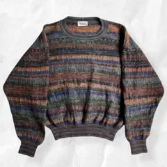 ガ*シ様 90s イタリア製 MISSONI SPORT ボーダー モヘアニット