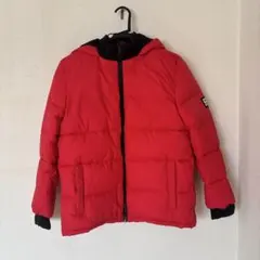 DIESEL 赤いダウンコート フード付き