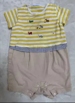 familiar 半袖　カバーオール 80 ロンパース　外着