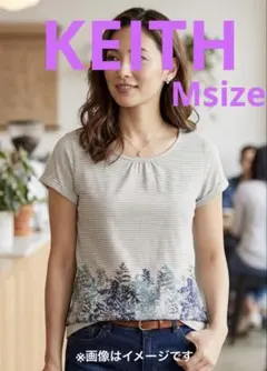 KEITH｜キース｜ボタニカル柄 半袖Tシャツ｜Mサイズ｜難ありのサムネイル