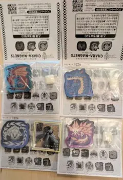 モンハンワイルズ キャラマグネッツ　4個