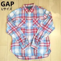 Gap 1969 チェック柄 長袖 シャツ L ポケット付