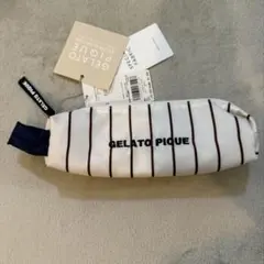 GELATO PIQUE ホワイトストライプポーチ