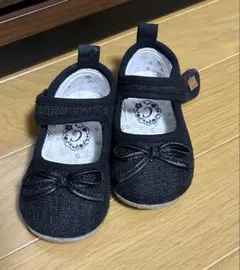 黒　リボン　サンダル　13cm 卒園　入園　フォーマル　ブラック　靴　キッズ