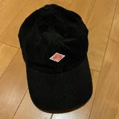 DANTON ブラック コーデュロイキャップ