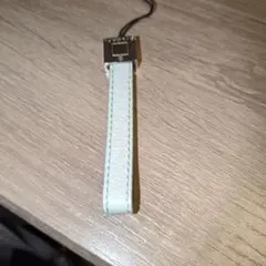 BVLGARI レザーキーホルダー ライトブルー