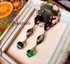 16 ハンドメイドピアス　手染めビーズ　たき様専用追加