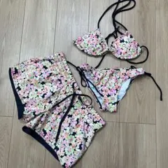 ロキシー　フラワープリント セパレート水着 Mサイズ