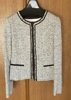 UNTITLED ノーカラージャケット ホワイト・ブラック