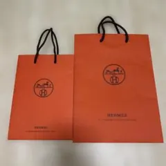 HERMES ショップ袋 2枚セット　ショッパーのサムネイル