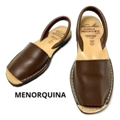 MENORQUINA メノルクイナ 37表記 フラットレザーサンダル 美品のサムネイル