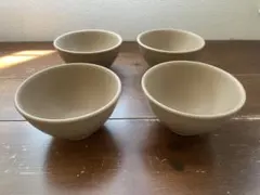 アワビウェア awabi ware和食器 茶碗 4個セット 陶器 ベージュ系